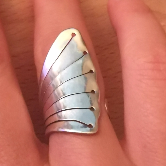 950 sterling silver ring adjustable Peru handmade